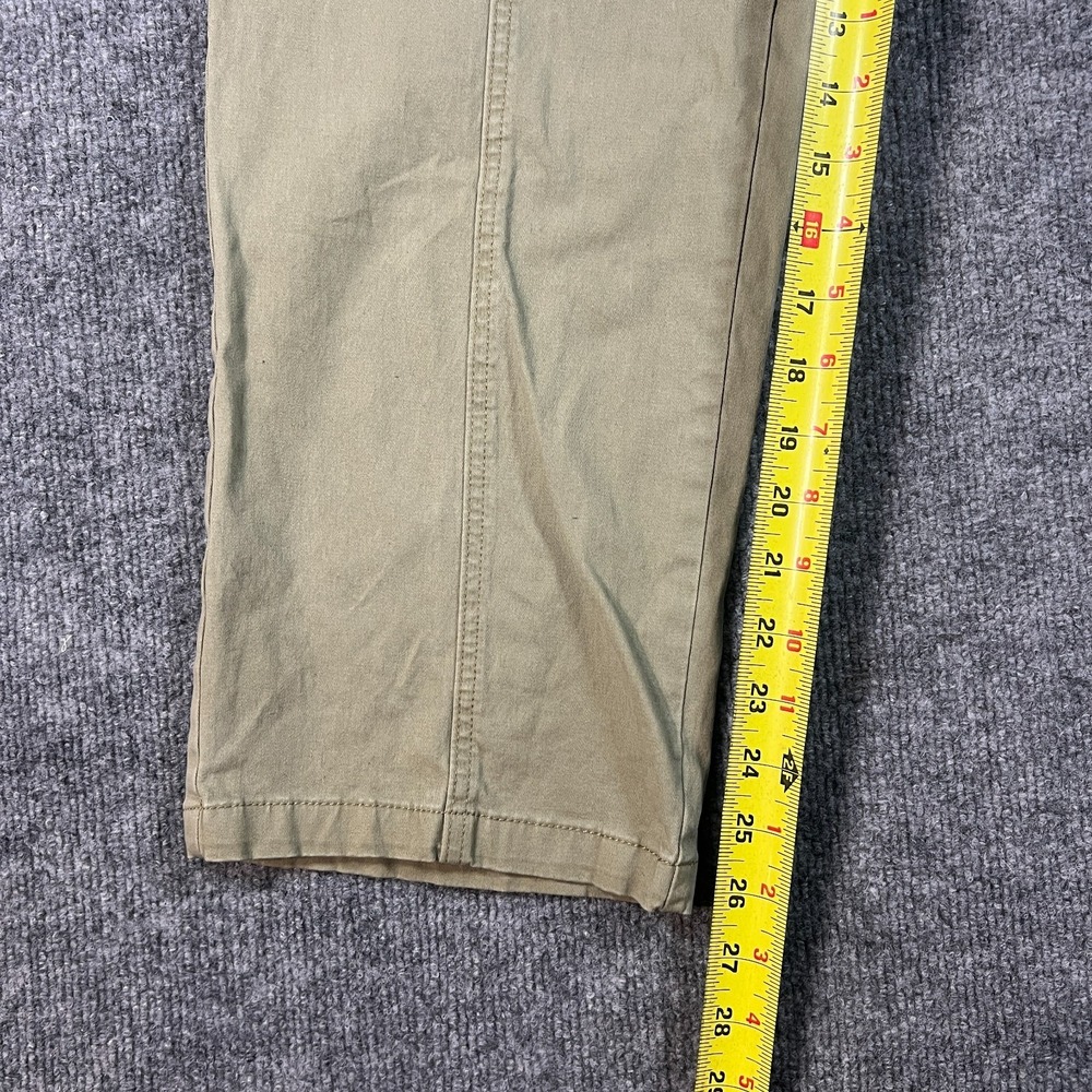 Andrew Marc New York Ankle Pants Womens 10 Khaki Cotton Stretch Straight‎ Leg - Picture 3 of 10